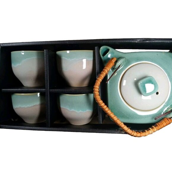 Japanese 5 Pcs Tea Set - Picture 6 of 7